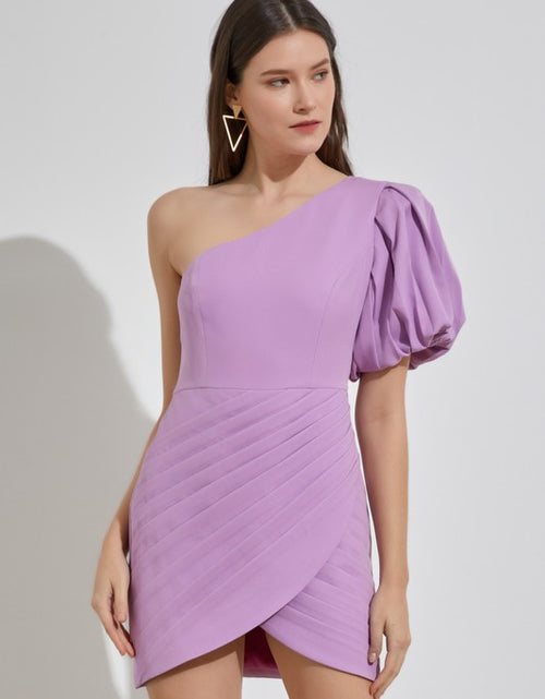 Load image into Gallery viewer, One Shoulder Ruffle Dress - Matches Boutique
