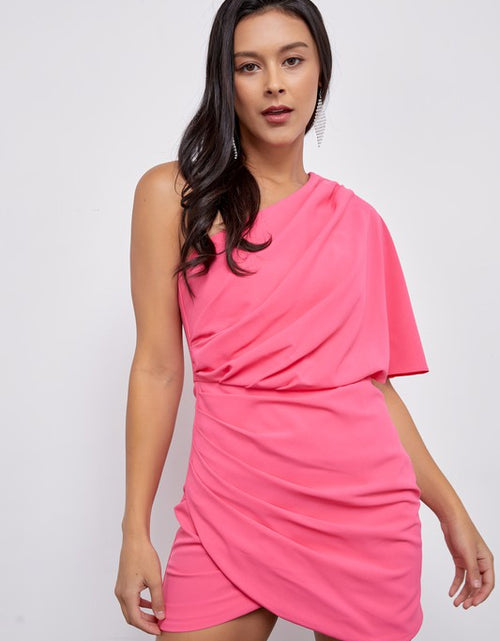 Load image into Gallery viewer, One Shoulder Wrap Dress - Matches Boutique

