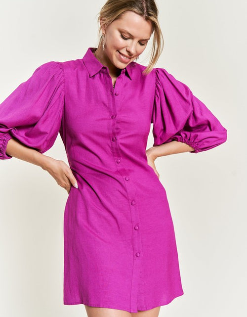 Load image into Gallery viewer, SOLID BUTTON DOWN DRESS  PLUS JBJ1004P - Matches Boutique
